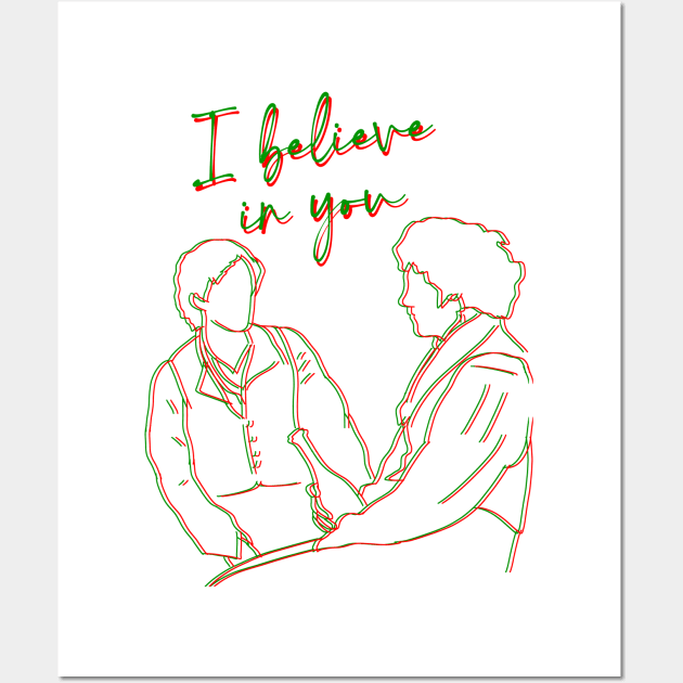 Enjoltaire Line Art - I Believe In You Wall Art by byebyesally